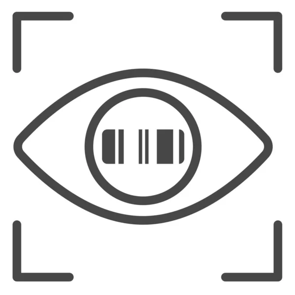 Authentication Biometric Eye Icon Outline Style — Stock Vector