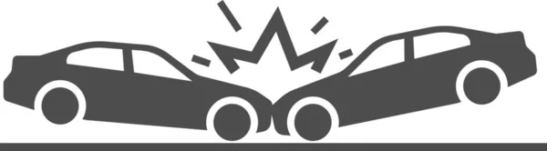 Ikona Wypadku Samochodowego Stylu Solid — Wektor stockowy