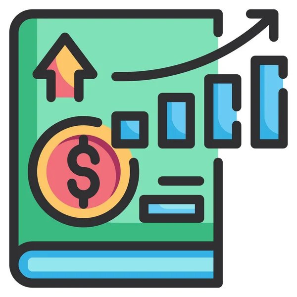 Ícone Educação Economia Negócios Categoria Educação Escola Aprendizagem — Vetor de Stock