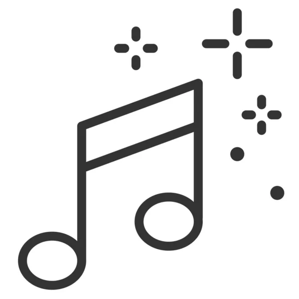 App Melodie Musik Ikone Outline Stil — Stockvektor