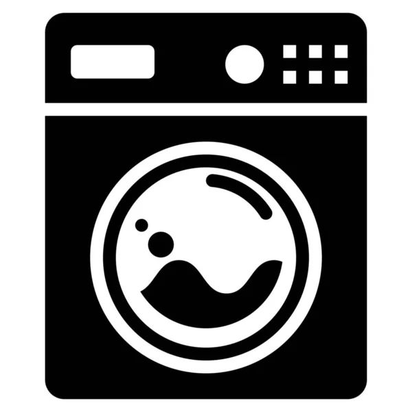 Icono Lavandería Tela Limpia Categoría Familia Hogar — Vector de stock