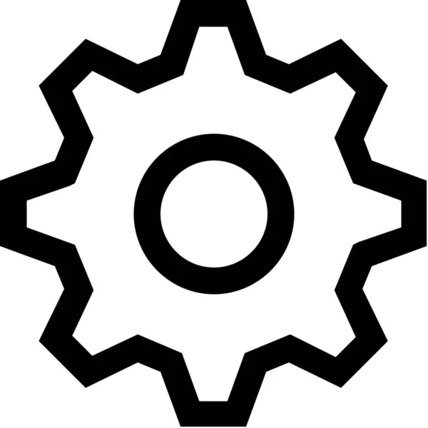 Cog Modifier Icône Engrenage Dans Style Outline — Image vectorielle