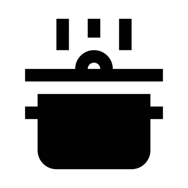 Boiling Cooking Pan Icon — Stock Vector