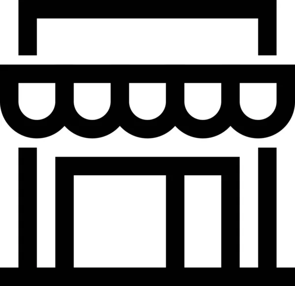 Иконка Корзины Стиле Outline — стоковый вектор