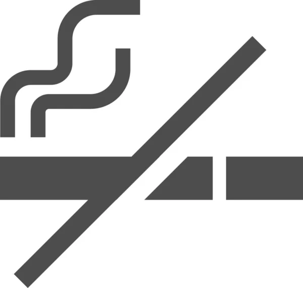 Cigarette Fag Icon Solid Style — Stock Vector