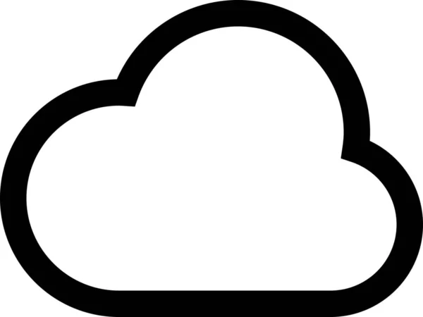Back Cloud Verbinding Pictogram Grote Lijnen — Stockvector