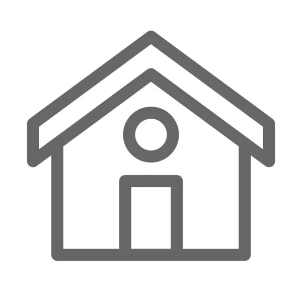 Home House Ingatlan Ikon Körvonalazott Stílusban — Stock Vector