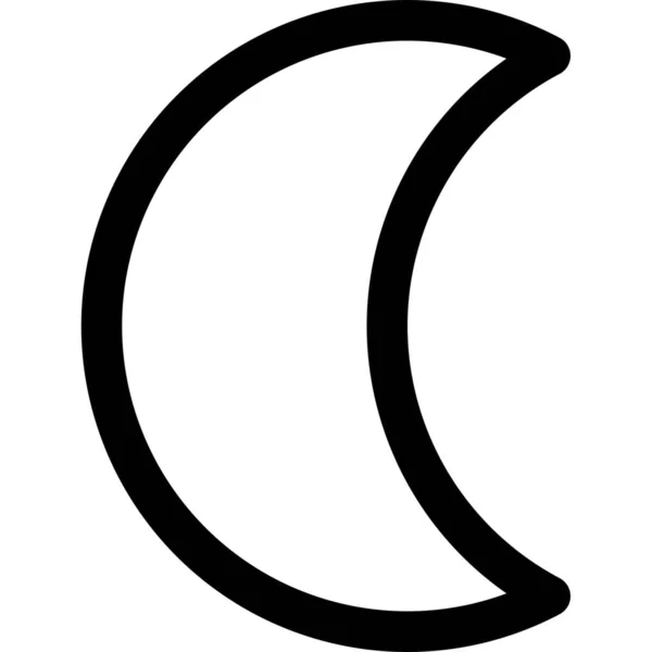 Иконка Луны Стиле Outline — стоковый вектор