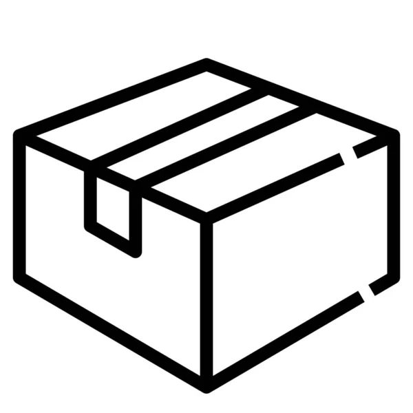 Ikona Balení Pro Doručování Obrysů — Stockový vektor