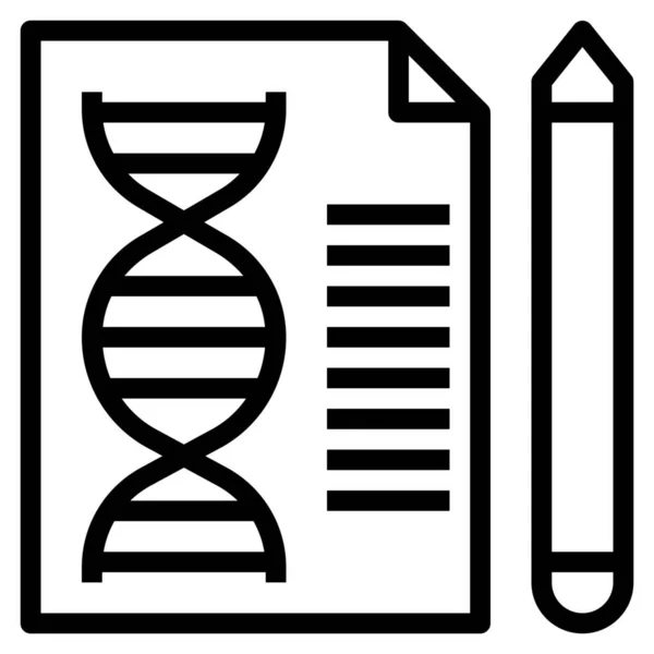 轮廓型生物Dna基因图标 — 图库矢量图片