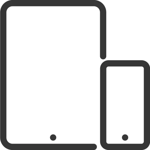 Handy Share Symbol Outline Stil — Stockvektor