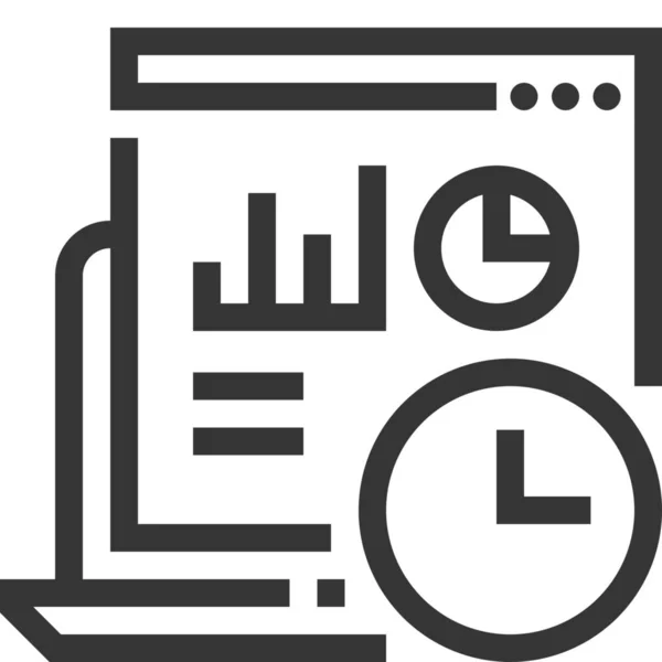 Internet Live Echtzeit Features Symbol Outline Stil — Stockvektor