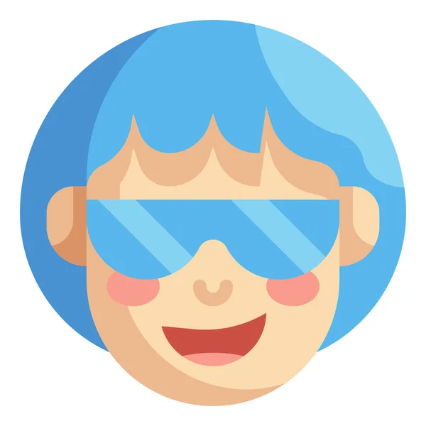 Careen Icona Emoji Cool — Vettoriale Stock
