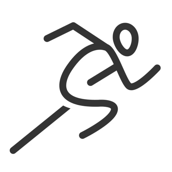 Икона Легкой Атлетики Стиле Outline — стоковый вектор