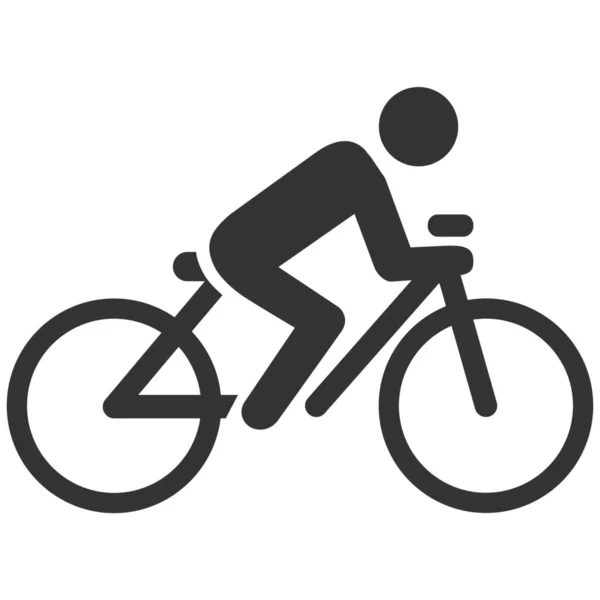 Bicycle Cycle Cycling Icon Solid Style — Stock Vector