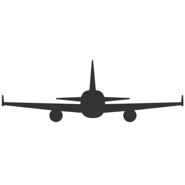 Avión Aeropuerto Vuelo Icono Estilo Sólido — Archivo Imágenes Vectoriales