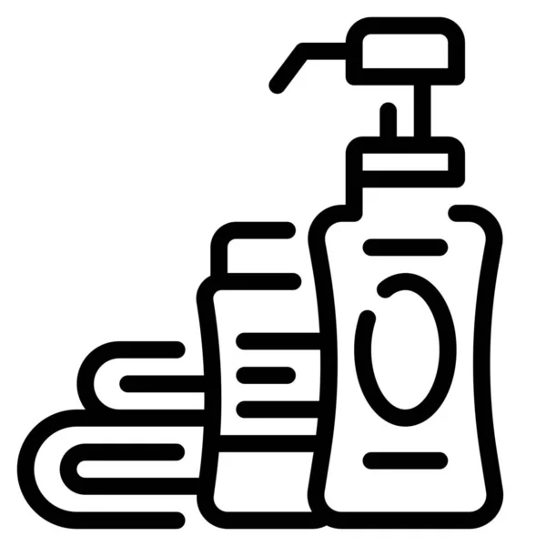 Badkamer Fles Reinigen Pictogram — Stockvector