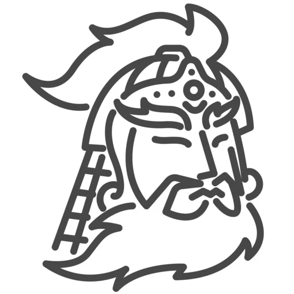 Icono General Chino Antiguo Estilo Esquema — Vector de stock