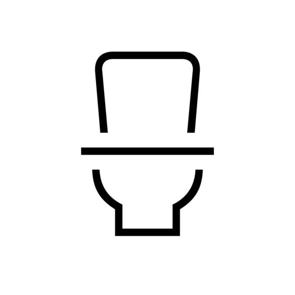 Haushaltslatrinen Toiletten Symbol Outline Stil — Stockvektor