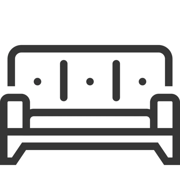 Sillón Icono Los Muebles Silla Estilo Esquema — Vector de stock