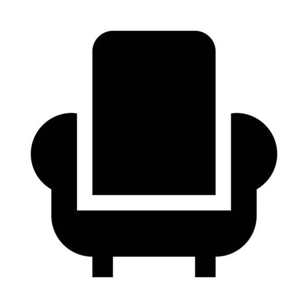 Cadeira Ícone Aconchegante — Vetor de Stock