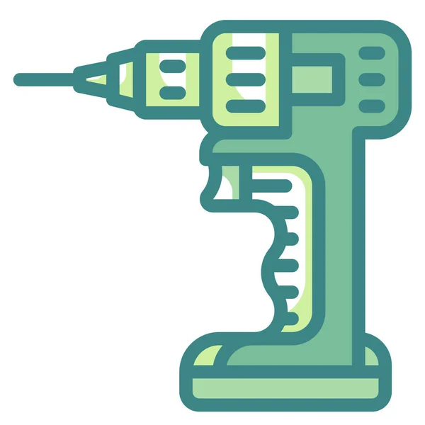 工具和施工类别中的施工钻孔机图标 — 图库矢量图片