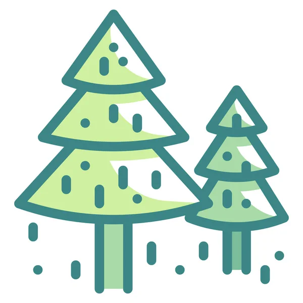 Різдвяний Лісопарковий Значок Категорії Осінь — стоковий вектор