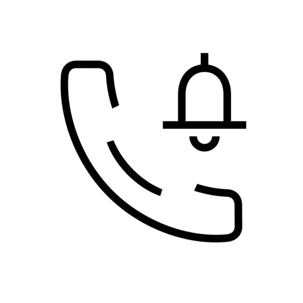 Apparaat Telefoon Ring Pictogram Contouren Stijl — Stockvector