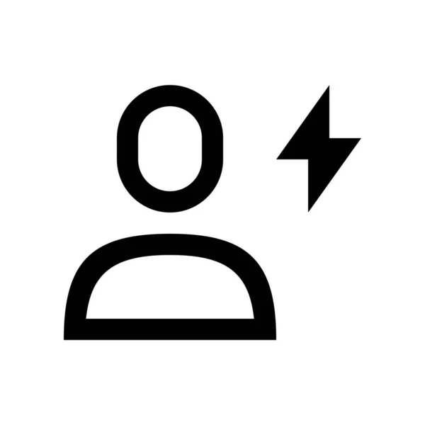 Aktivitätsblitz Symbol Outline Stil — Stockvektor