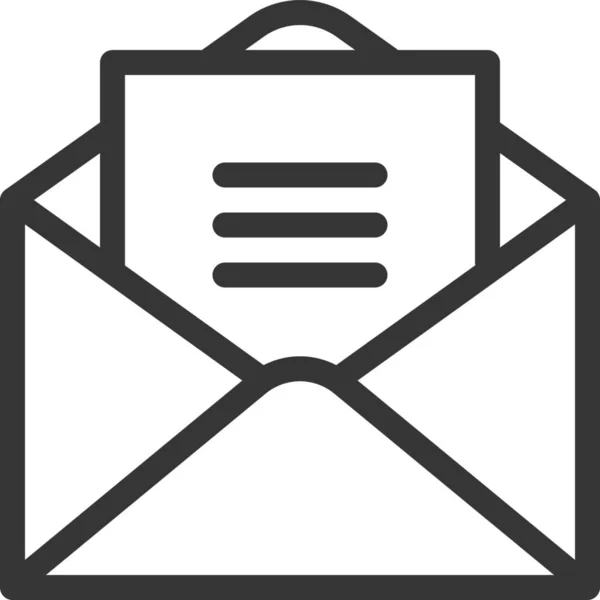 Enveloppe Mail Boîte Aux Lettres Icône Dans Style Outline — Image vectorielle