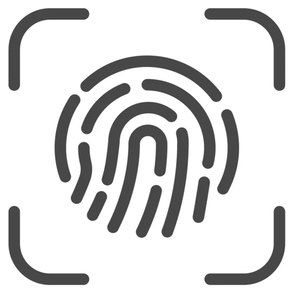 Fingerprint Pay Payment Icon Outline Style — Stock Vector