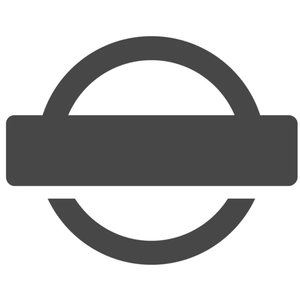 British Bus Stop Station Icon Solid Style — Stock Vector