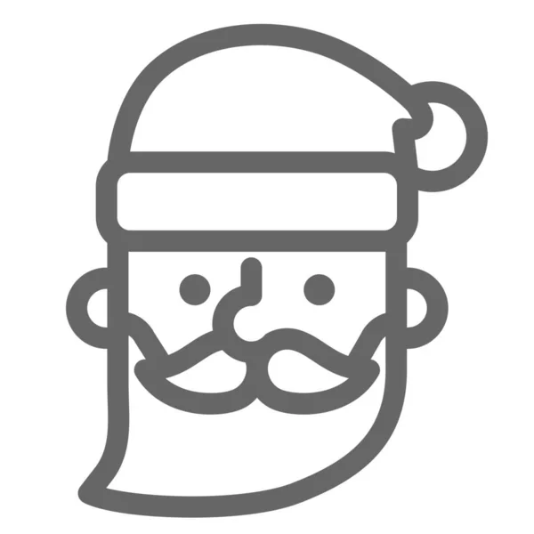 2010 Christmas Santa Santa Claus Icon Outline Style — 스톡 벡터