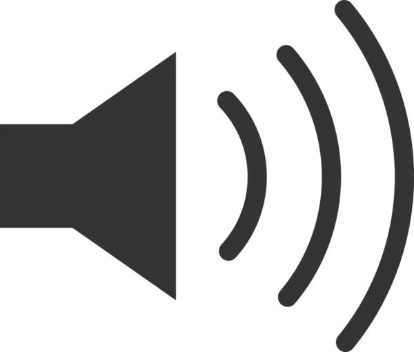 Icono Lound Control Audio Estilo Sólido — Vector de stock