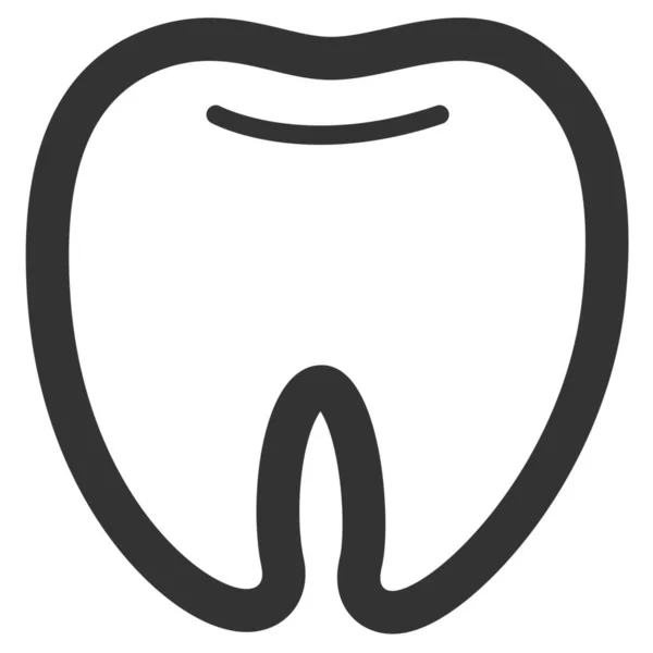 ソリッドスタイルの歯科歯のヘルスケアアイコン — ストックベクタ