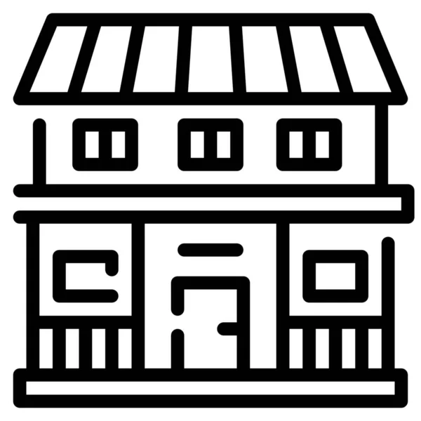 Bâtiments Immobilier Maison Icône Dans Catégorie Bâtiments — Image vectorielle
