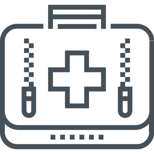 Aid Bag Doctor Icon Outline Style — 스톡 벡터