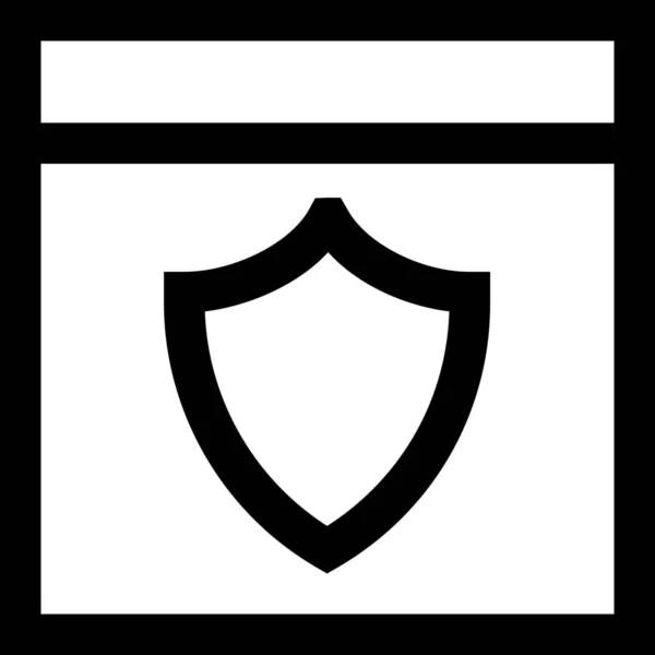 Code Coder Firewall Symbol Outline Stil — Stockvektor