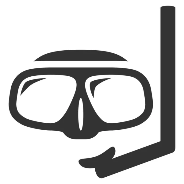 Taucherbrille Maske Symbol Soliden Stil — Stockvektor