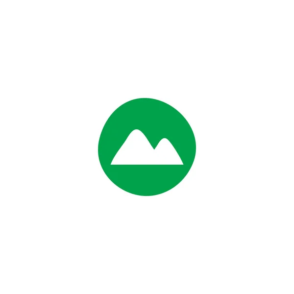 Ikona Kamery Górskiej Krajobraz Stylu Solid — Wektor stockowy