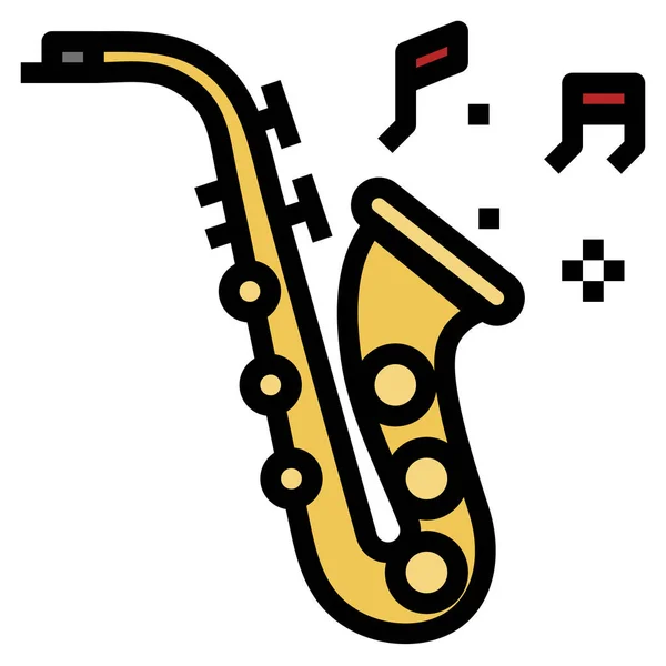 Instrumento Blues Icono Jazz Categoría Recreación Hobbies — Vector de stock