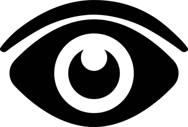 Деталі Піктограма Вигляду Очей Суцільному Стилі — стоковий вектор