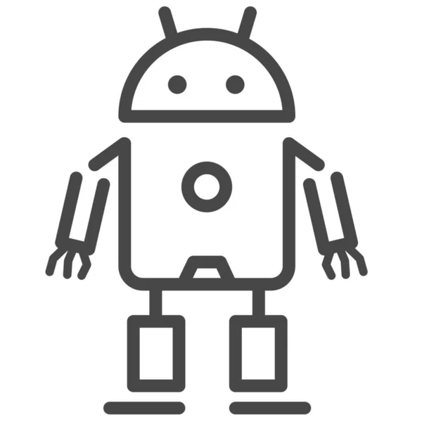 Икона Искусственного Интеллекта Android Стиле Outline — стоковый вектор