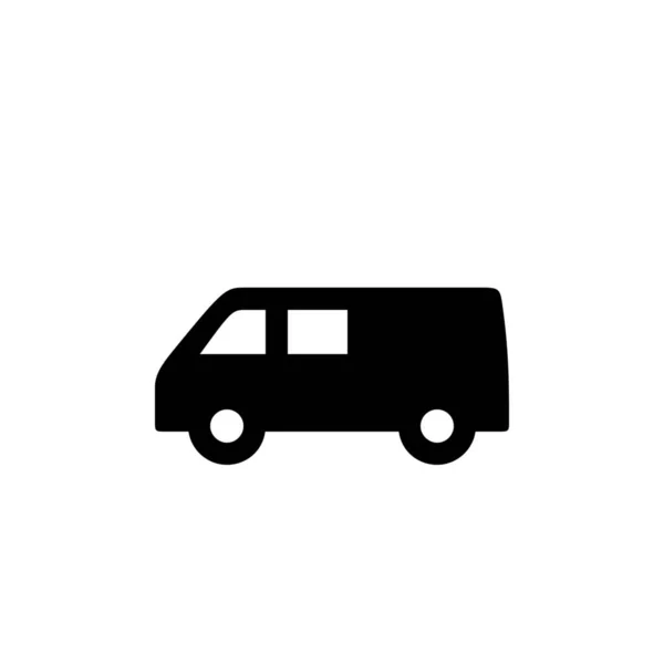 Car Side Travel Icon Solid Style — Stock Vector