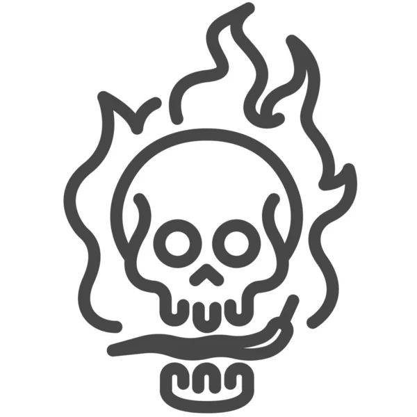 Chilli Dead Flavor Icon Outline Stil — Stockvektor