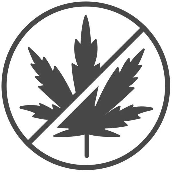 Kannabidiol Kannabisz Cbd Ikon Szilárd Stílusban — Stock Vector