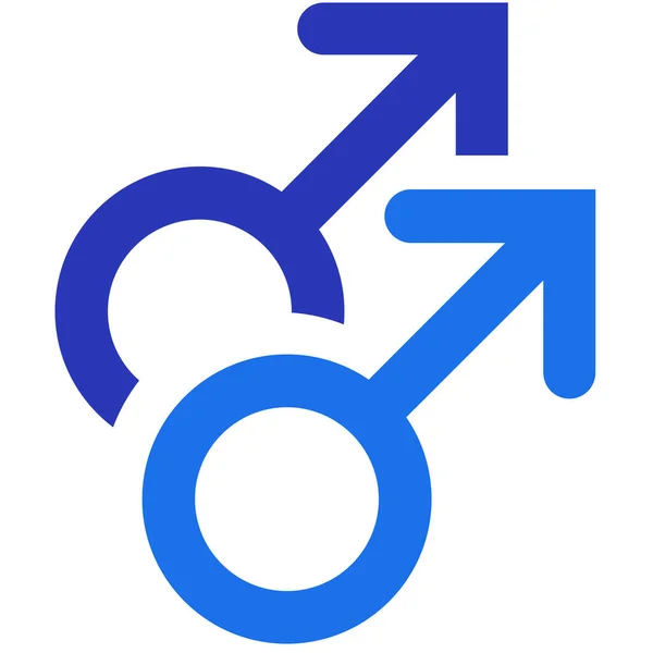 Bisexual Gay Gay Pride Icon Flat Style — Stock Vector