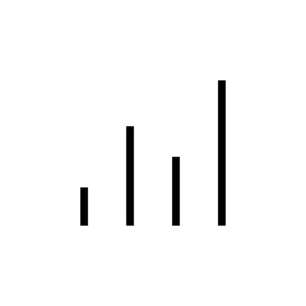 Ikon För Informationsbyråstatistik Översiktlig Stil — Stock vektor