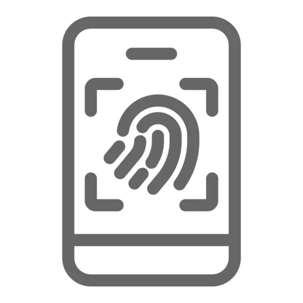 Biometric Device Fingerprint Icon — Stock Vector