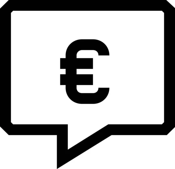 Chat Symbol Für Bankenblase Outline Stil — Stockvektor